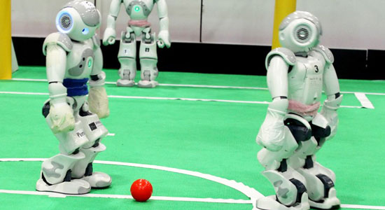 مباراة رياضية دولية بين روبوتات