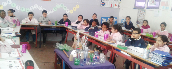 مبادرة بيئية لتلاميذ الأستاذة ناديا بلفاهم مدرسة ساحة الشهداء